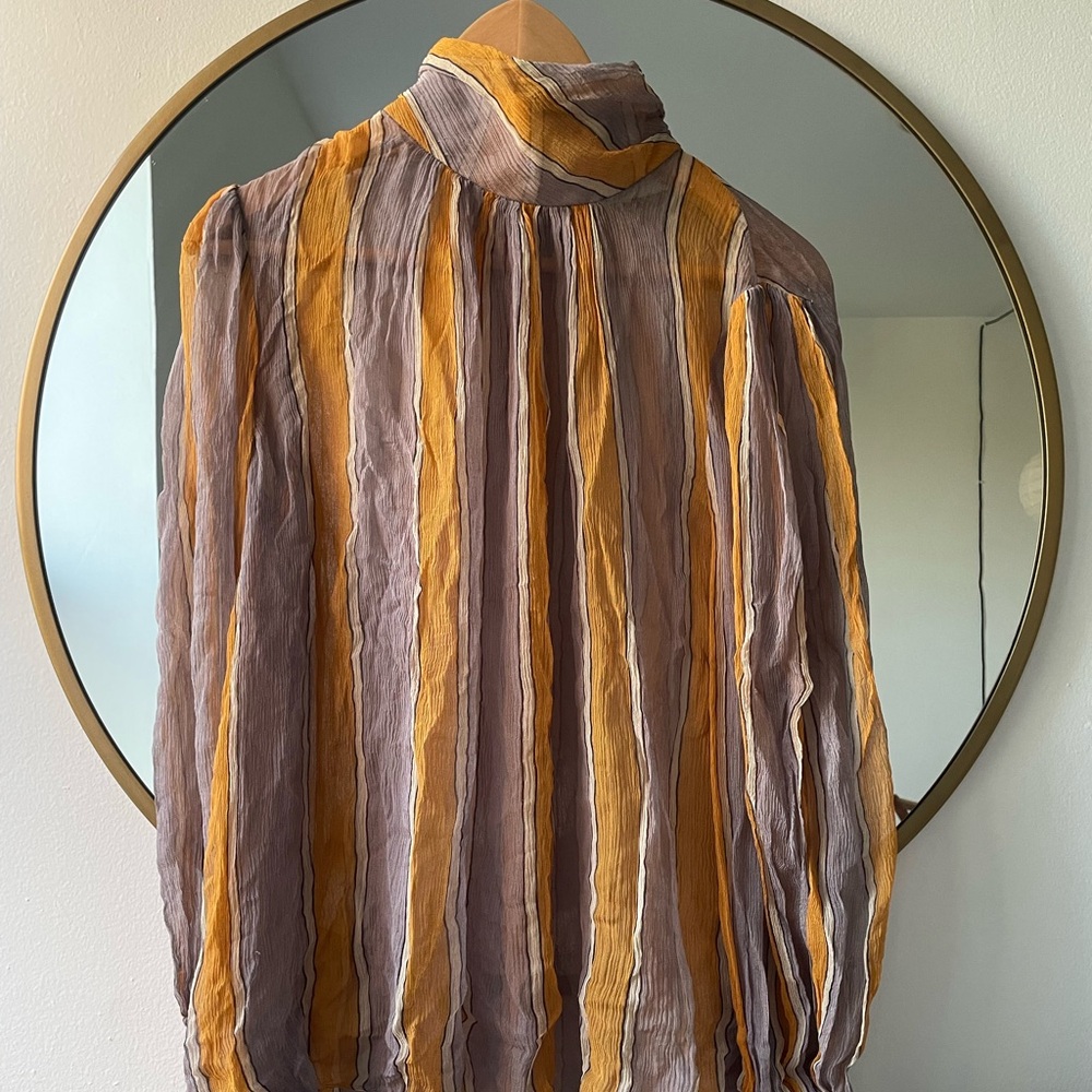 Zimmermann Silk Mock Neck Blouse